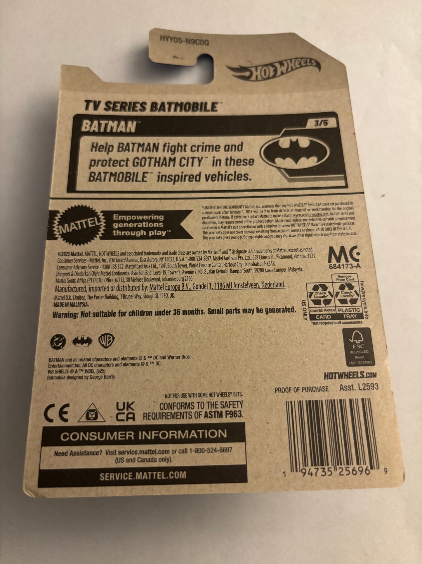 HOTWHEELS TV SERIES BATMOBILE