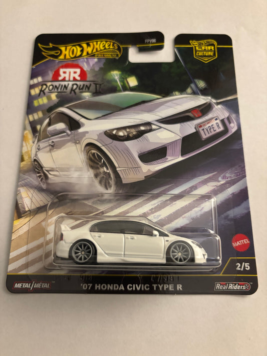 HOTWHEELS ‘07 HONDA CIVIC TYPE R WHITE