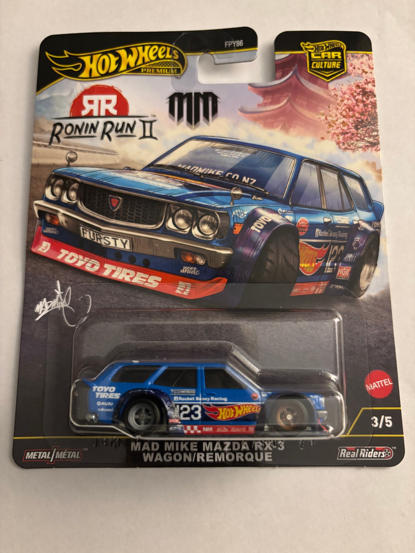 HOTWHEELS MAD MIKE MAZDA RX-3 WAGON/REMORQUE