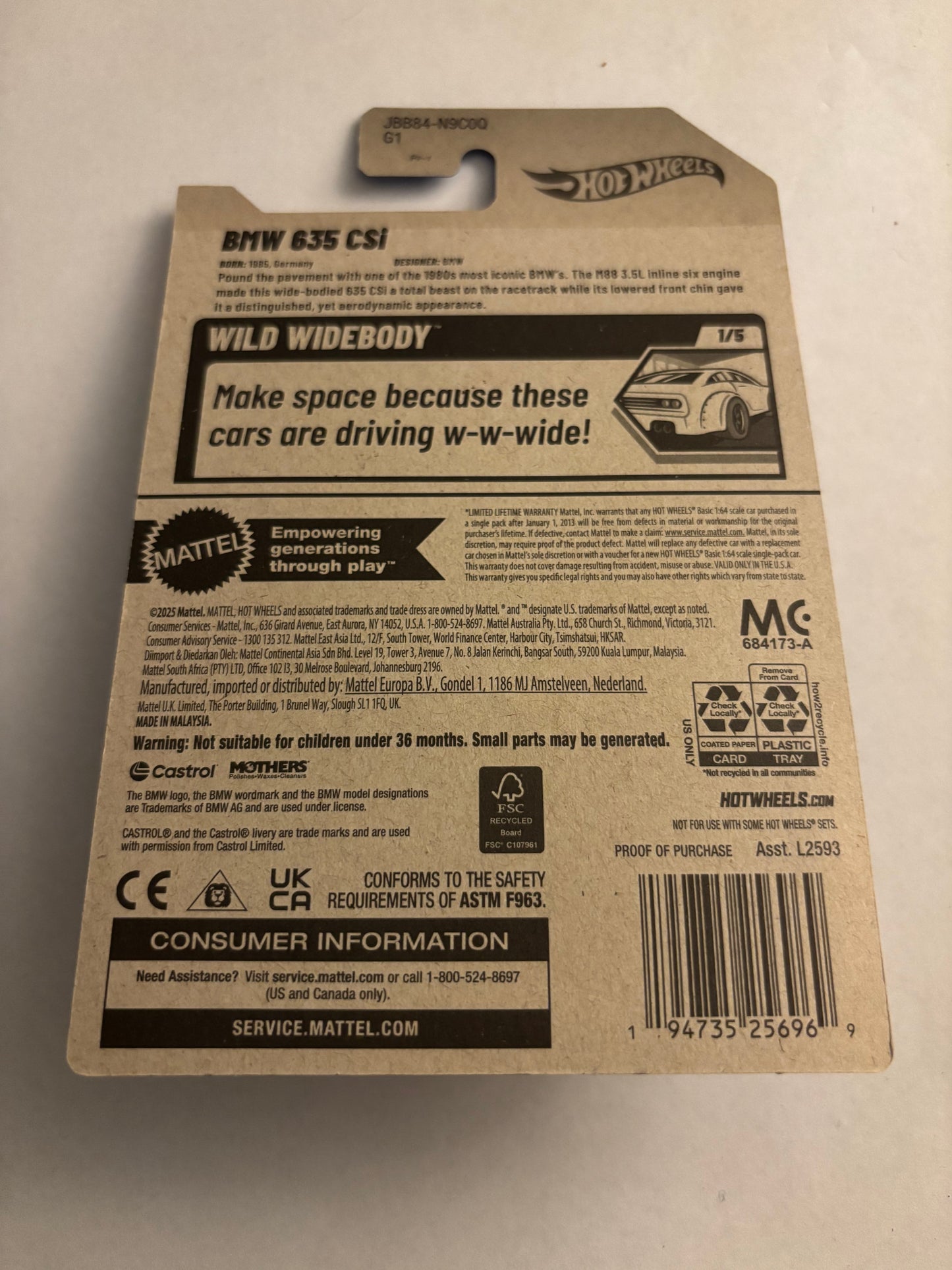 HOTWHEELS BMW 635 CSi